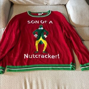 ELF Red and Green Crewneck Sweater